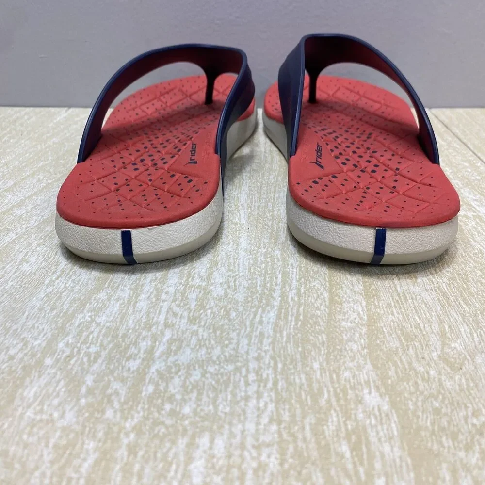 Rider Sandals Flip Flops Red Men's Size 11 Pool Shower Beach Travel House Walk